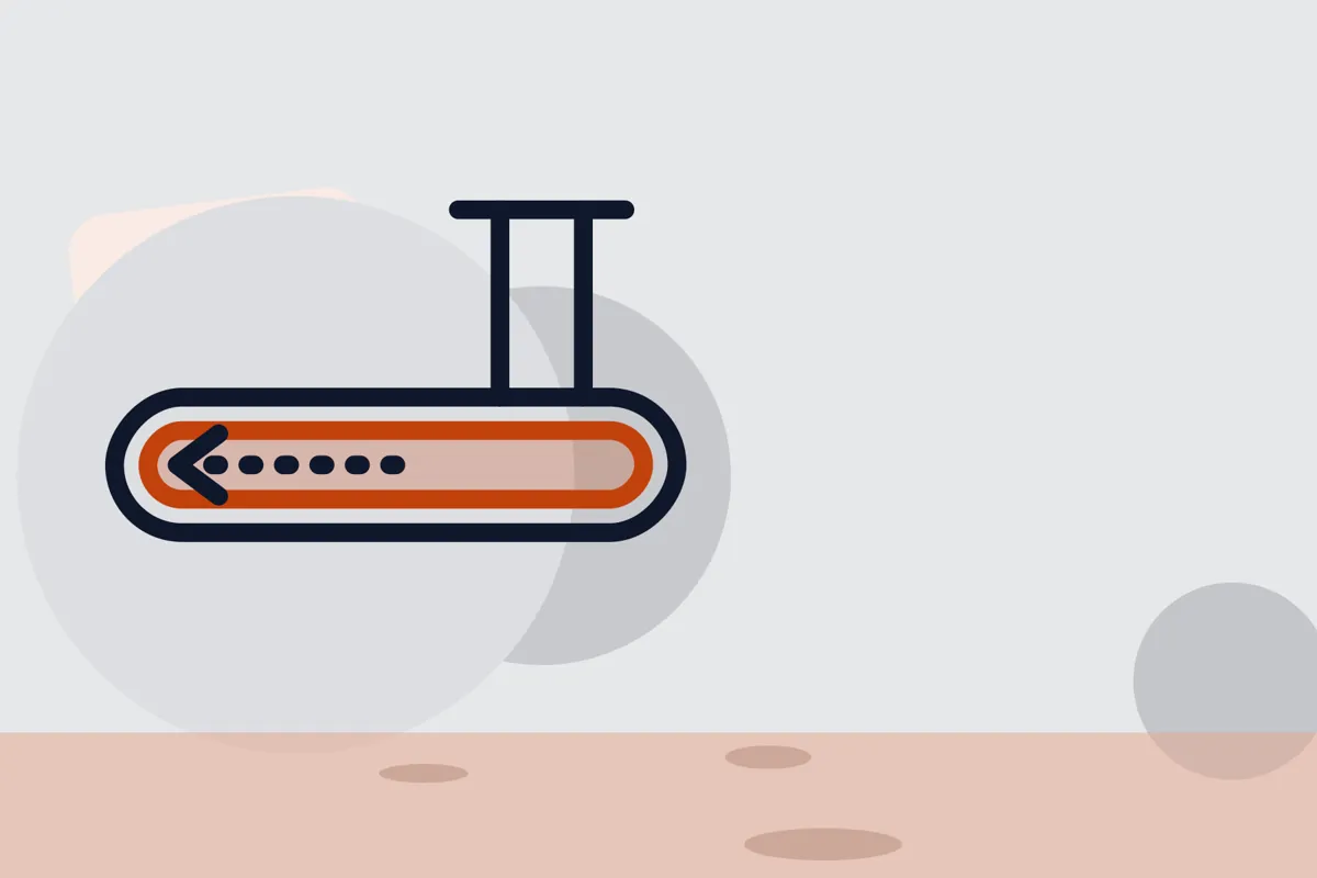 Illustration of a liner sliding through a sewer pipe